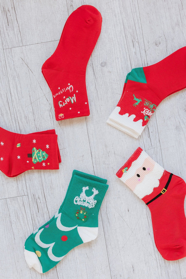 5Pcs Christmas Socks