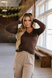 Polly Long Sleeve V-Neck | S-XL