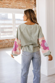 Tammy Flower Patchwork Sweatshirt | S-3XL | PRE ORDER