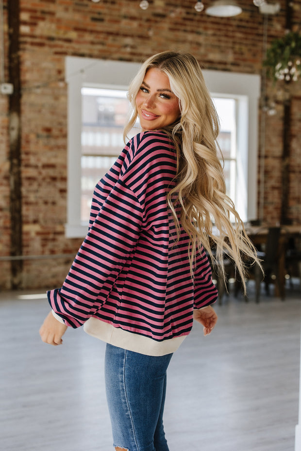 Rhonda Striped Oversized Pullover | S-XL | PRE ORDER