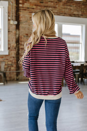 Rhonda Striped Oversized Pullover | S-XL | PRE ORDER