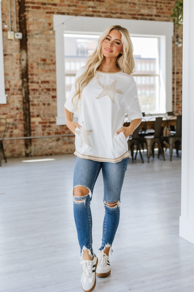 Star Patchwork Pocket Tunic  | S-XL