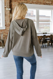 Kinslee Casual Button Front Hoodie | S-2XL