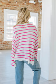 Jaqueline Striped Drop Sleeve Sweater | S-XL