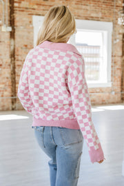 Rylin Checkered Button Sweater | S-XL | PRE ORDER