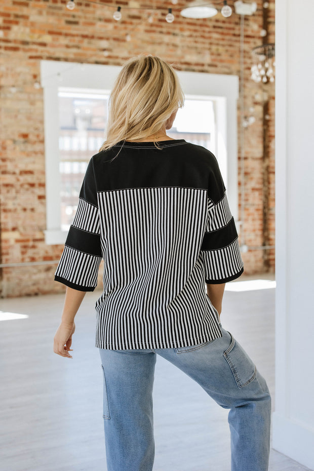 Marien Striped Oversized Tee | S-XL