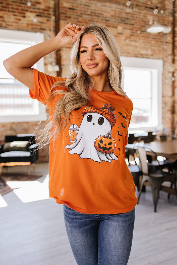 SALE - Ghouls Pumpkin Latte Graphic Tee | Size Small