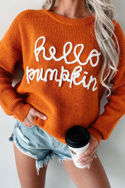 SALE - Hello Pumpkin Sweater | Size Small