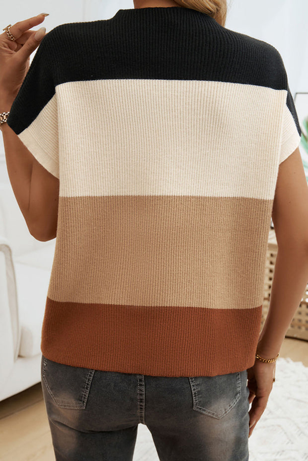 Dominic Colorblock Short Sleeve Sweater | S-XL