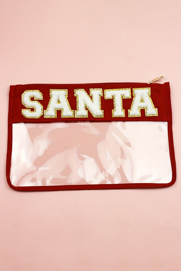 SANTA Clear Makeup Bag | Pre Order