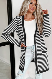 Gavin Striped Long Cardigan | S-2XL