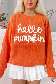 SALE - Hello Pumpkin Sweater | Size Small