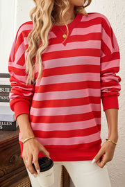 Mylee Striped Round Neck Sweatshirt | XS-L | PRE ORDER