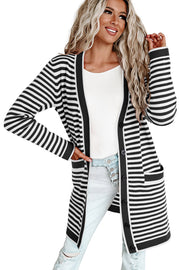 Gavin Striped Long Cardigan | S-2XL