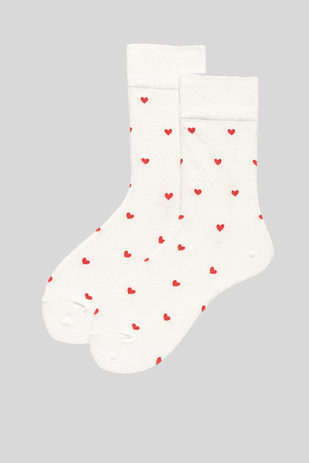 Heart Pattern Casual Cotton Socks | PRE ORDER