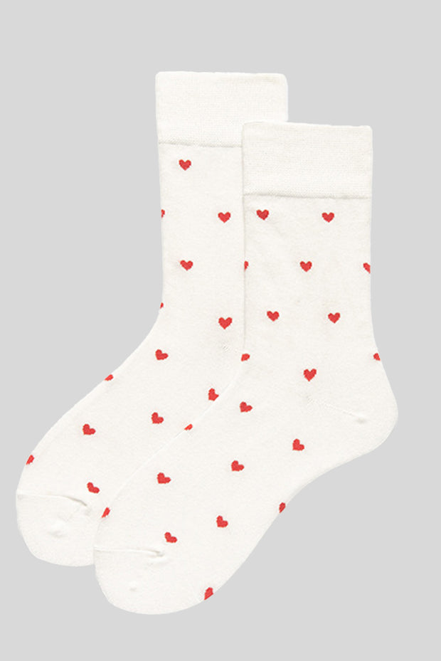 Heart Pattern Casual Cotton Socks | PRE ORDER