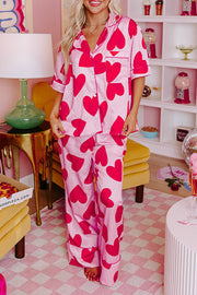 Valentine Heart Short Sleeve Shirt Pajama Set | S-XL | PRE ORDER