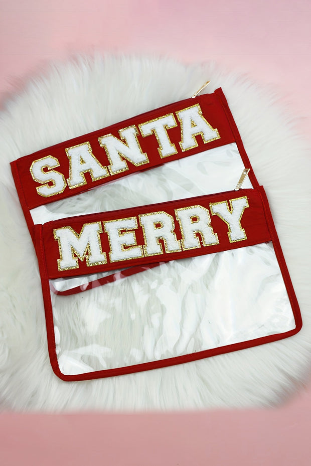 SANTA Clear Makeup Bag | Pre Order