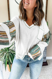 Laurie Patchwork Waffle Knit Top | PRE ORDER