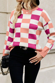 Larissa Checkered Knit Sweater | PRE ORDER