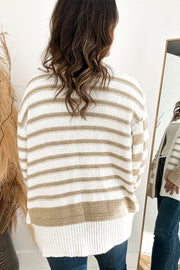 Mika Striped Knitted Cardigan | S-XL