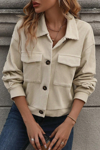 Lana Corduroy Button Up Jacket