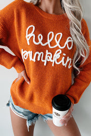 SALE - Hello Pumpkin Sweater | Size Small