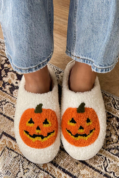 Pumpkin Plush Slippers