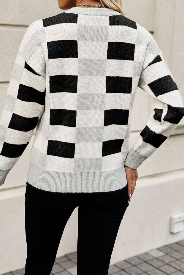 Larissa Checkered Knit Sweater | PRE ORDER