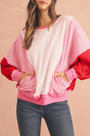 Kaleb Striped Patchwork Sweatshirt | S-XL