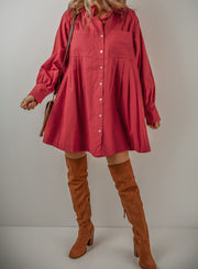 Raelie Button Up Shirt Dress | S-XL | PRE ORDER