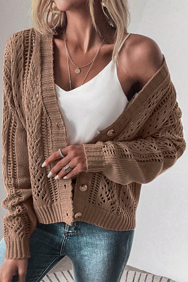 Adam Hollow Knit Cardigan | S-2XL