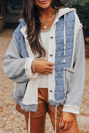 Felisha Quilted Patchwork Hooded Jacket | S-XL | PRE ORDER