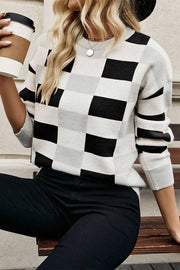 Larissa Checkered Knit Sweater | PRE ORDER