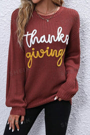 Thanksgiving Letter Graphic Sweater | PRE ORDER