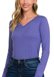 Polly Long Sleeve V-Neck | S-XL