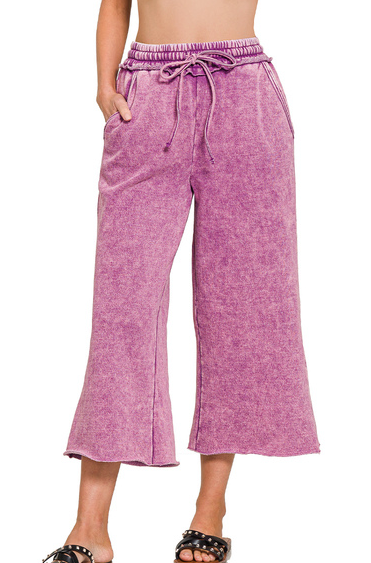 Mable Cropped Fleece Lounge Pants | S-XL