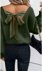 Annalise Lantern Sleeve Bow Knot Sweater | S-XL