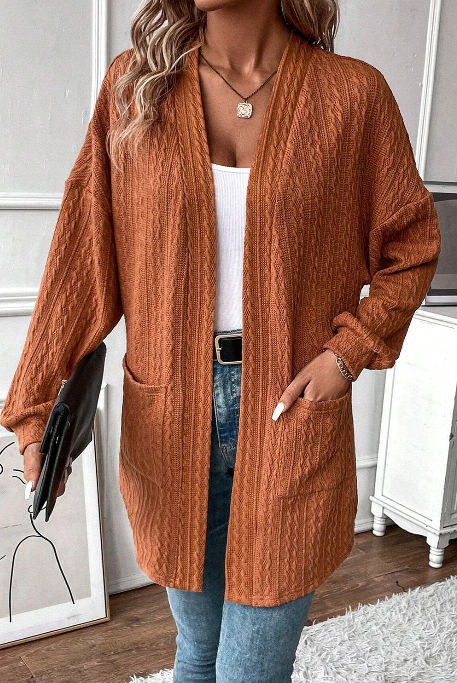 Jerilyn Textured Knit Cardigan | S-XL