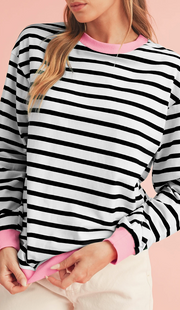 Karim Striped Long Sleeve Top | S-XL