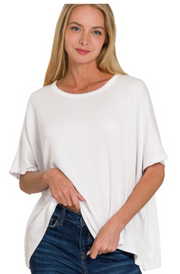 Mindy Ribbed Oversized Top | S-XL