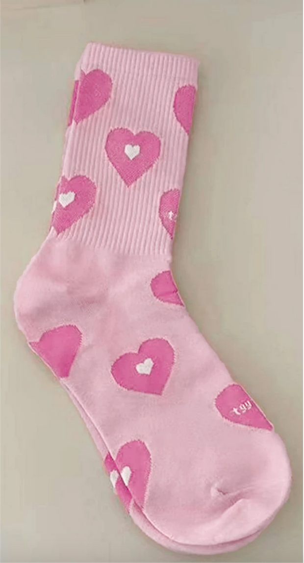 Sweetheart Print High Ankle Socks