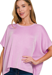 Mindy Ribbed Oversized Top | S-XL