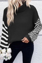 Alyssa Mixed Print Sweater | S-2XL