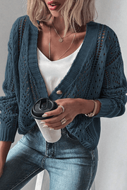 Adam Hollow Knit Cardigan | S-2XL