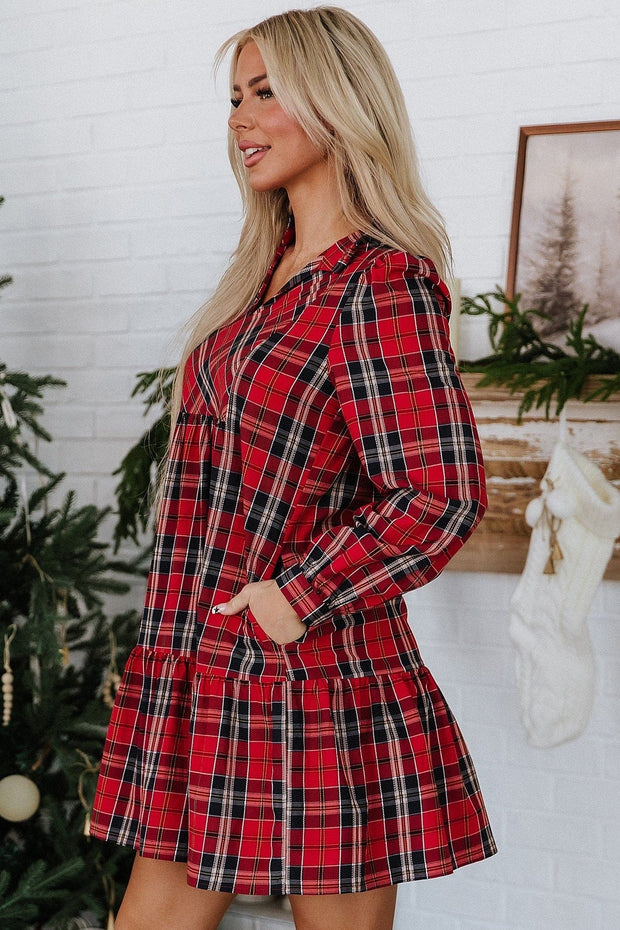 Aimee Plaid Print Mini Dress