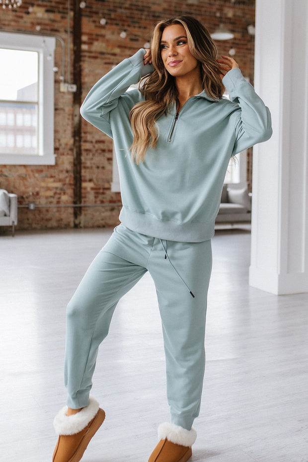 Alison Half Zip Loungewear Set | S-2XL