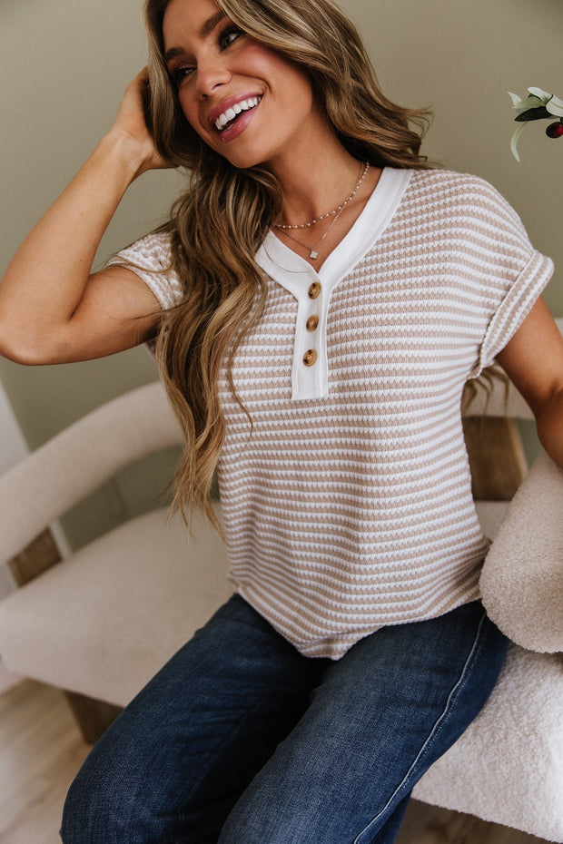 Amaris Knit Henley Top