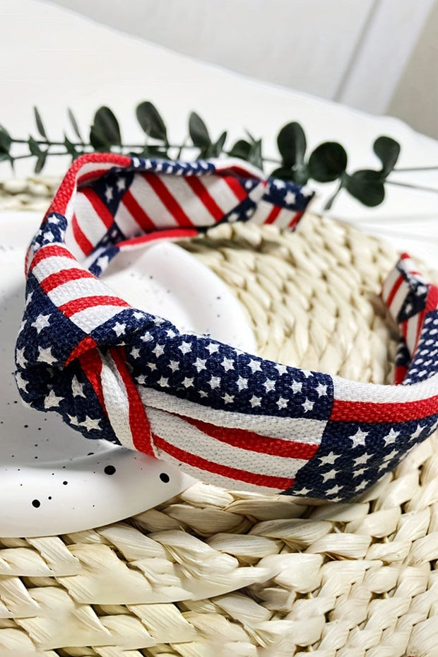 American Print Knotted Hairband