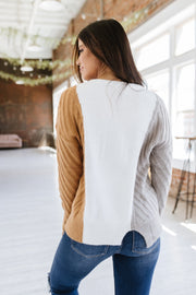 Andi Colorblock Drop Shoulder Sweater |  S-2XL